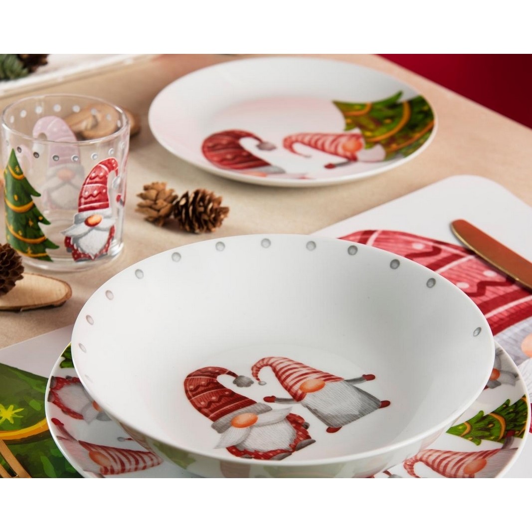 Acquista online Excelsa Dinner Service Gnome 12 Pieces, Porcelain code 66858 Excelsa